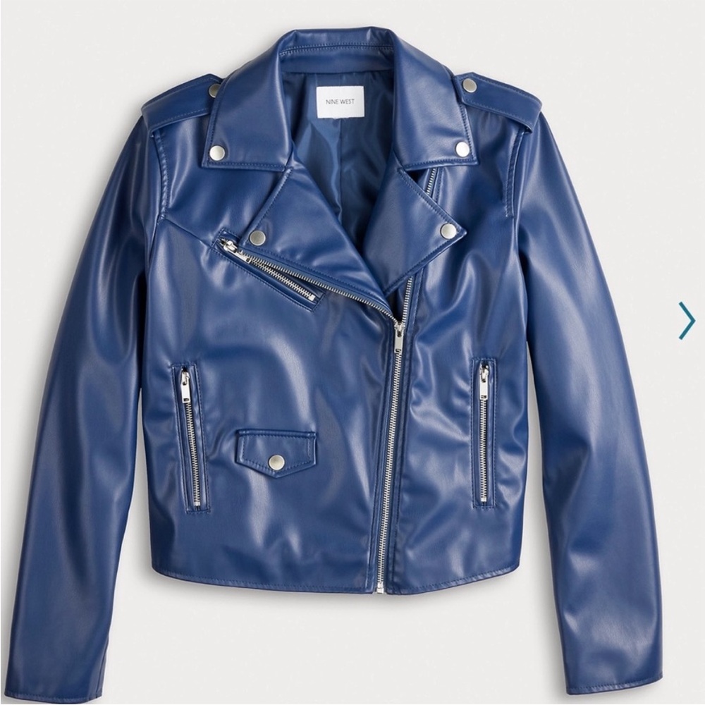 Women's Nine West Faux-Leather Moto Jacket